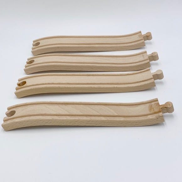 Assorted Wooden Trains & Train Tracks 20 Items In The Lot - Picture 7 of 14